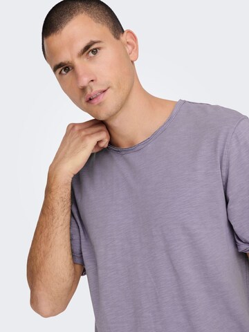 Only & Sons T-Shirt 'Benne' in Lila