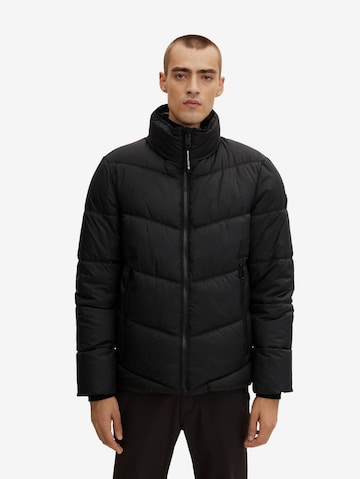 TOM TAILOR Between-Season Jacket in Black: front