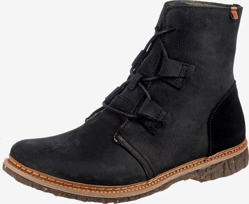EL NATURALISTA Lace-Up Ankle Boots 'Angkor' in Black: front