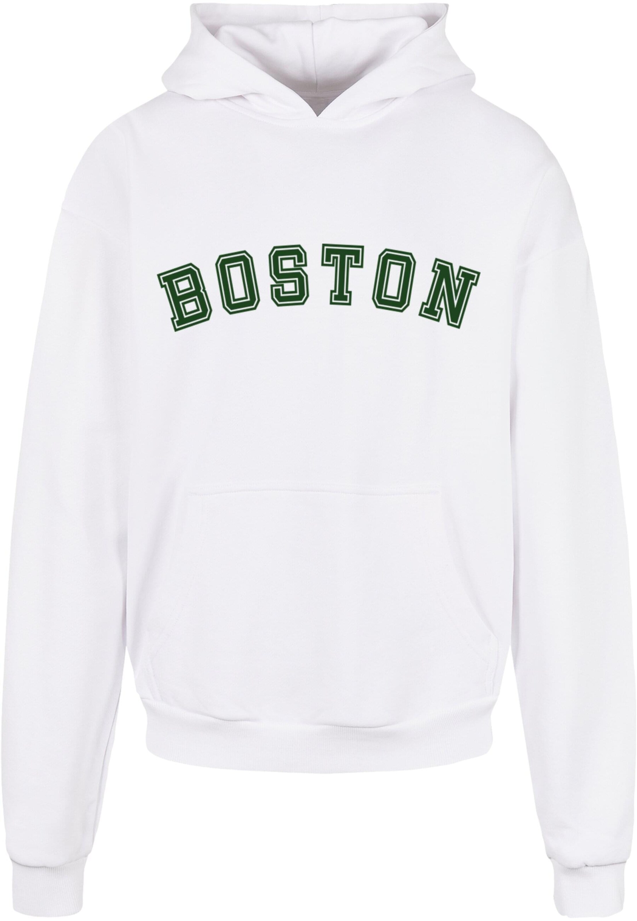 Merchcode Sweatshirt 'Boston' in White: front