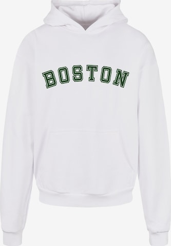 Merchcode Sweatshirt 'Boston' in Wit: voorkant