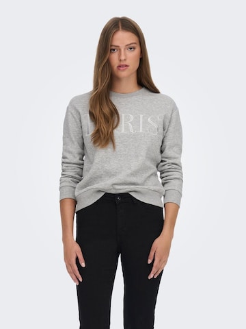 JDY Sweatshirt in Grey: front