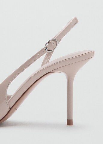 MANGO Slingback Pumps 'Coreo' in Beige