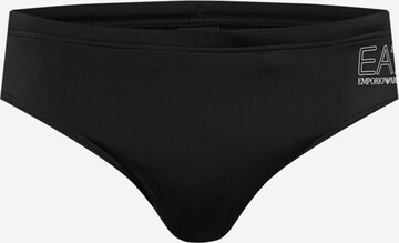 Pantaloncini sportivi da bagno di EA7 Emporio Armani in nero: frontale
