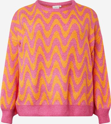 Pull-over 'GEORGINA' ONLY Carmakoma en rose : devant