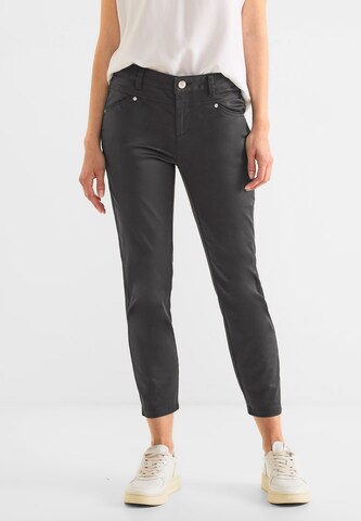 STREET ONE Slimfit Jeans in Grijs: voorkant