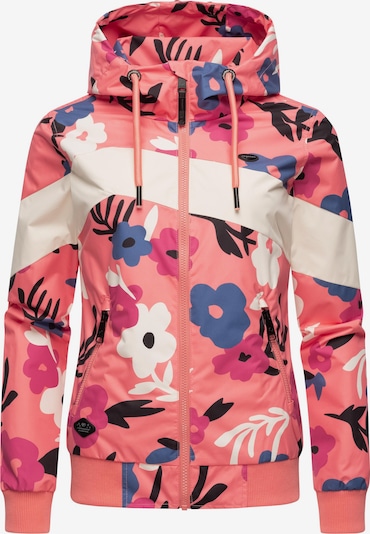 Ragwear Veste fonctionnelle 'Nuggie' en écru / bleu-gris / corail / fuchsia / noir, Vue avec produit