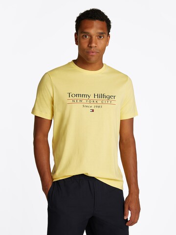 Maglietta di TOMMY HILFIGER in giallo: frontale