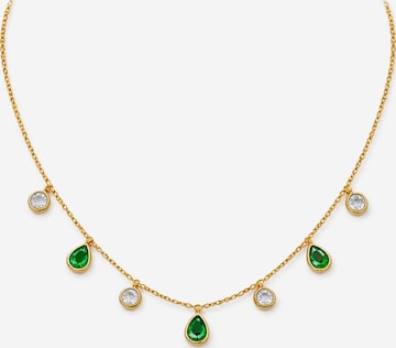 Pure Schmuck Ketting 'Garden Grace Halskette | Bridgerton' in Groen: voorkant