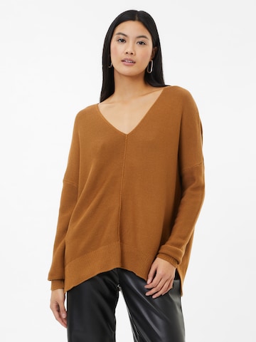 Pull-over 'CLARA' ONLY en marron : devant