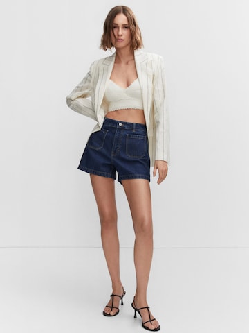 MANGO Regular Shorts in Blau