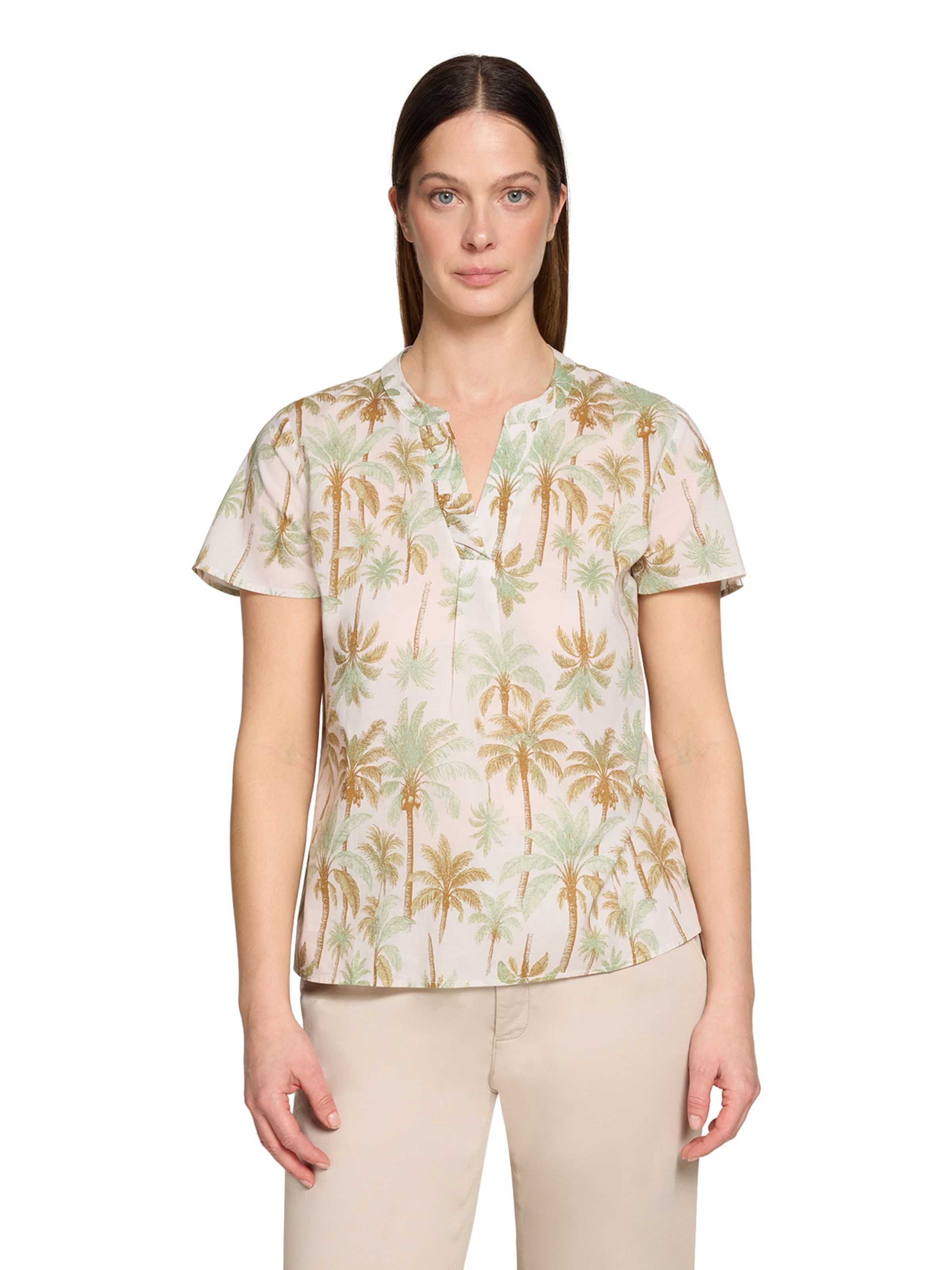 Cartoon Blouse in Beige: voorkant