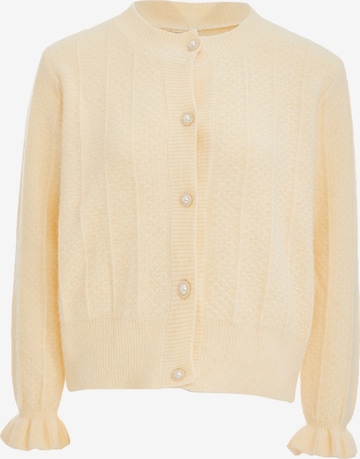 NALLY Knit Cardigan in Beige: front