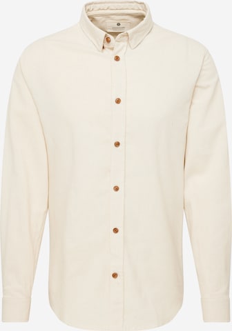 Coupe regular Chemise 'AKLEIF' anerkjendt en beige : devant