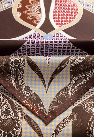 Foulard ' FLOWER MANDALA 64x64 ' Roeckl en mélange de couleurs