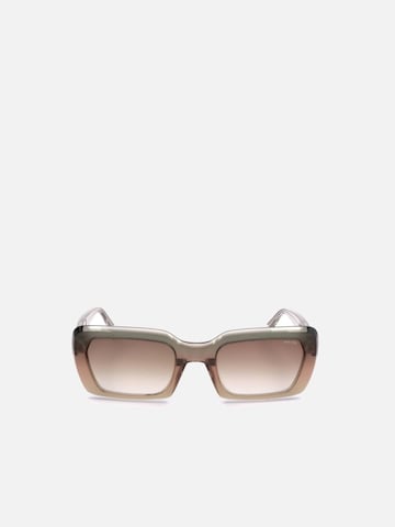POLICE Sonnenbrille 'Police SPLG21 Shiny brown beige havana 53/22/140 Women Sunglasses' in Grün: Vorderseite