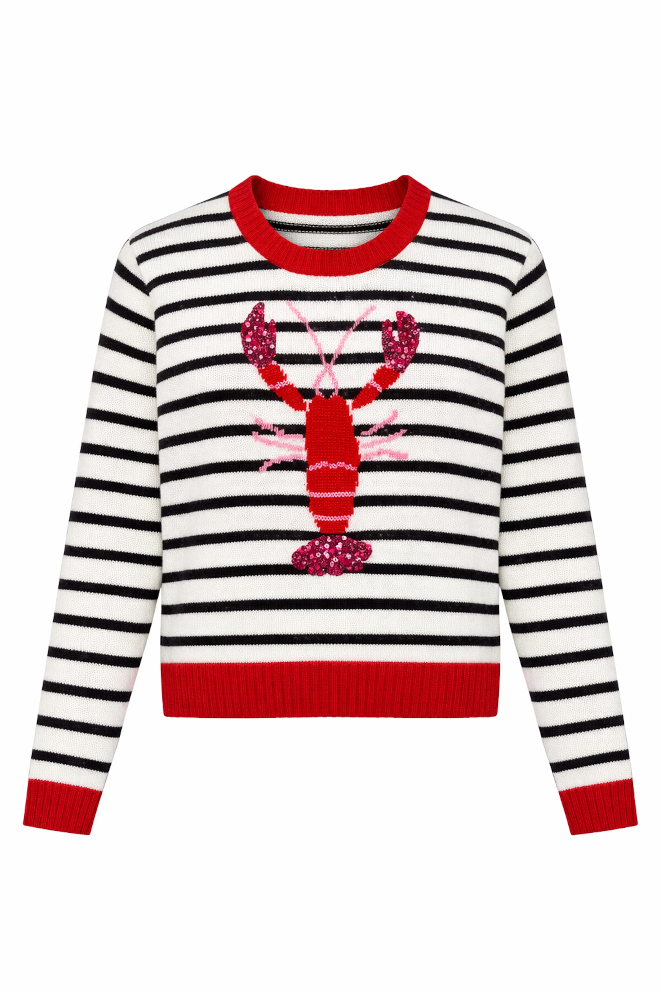 BRAVE SOUL Trui 'Lobster' in Wit: voorkant