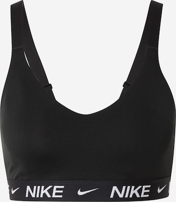 NIKE Bustier Sport-BH 'INDY' in Schwarz: Vorderseite