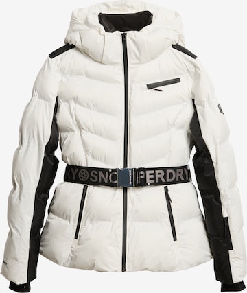 Veste de sport Superdry en blanc : devant