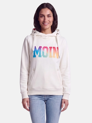 salzhaut Sweatshirt 'Sünn - Moin' in White: front