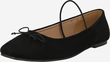 ABOUT YOUOtvorene balerinke 'Chantal' - crna boja: prednji dio