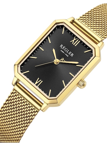 Régler Analoguhr 'Élégance Gold Mesh - Black'‌‌ in Gold