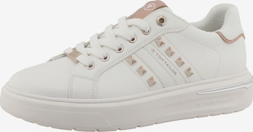 balta TOM TAILOR Sportbačiai be auliuko: priekis