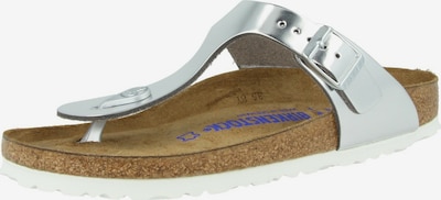 BIRKENSTOCK Tongs 'Gizeh' en argent, Vue avec produit