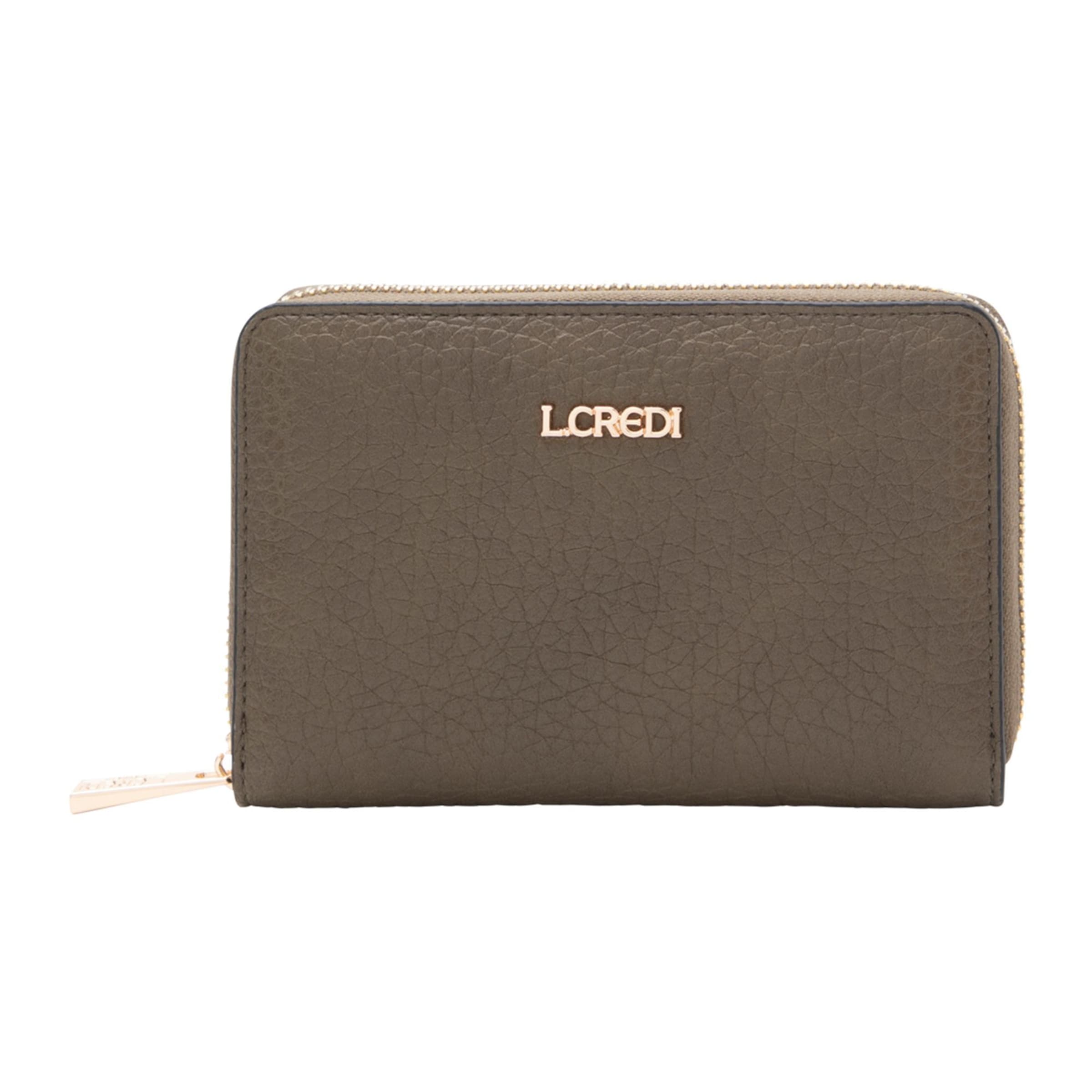 L.CREDI Wallet 'Pinella' in Green: front