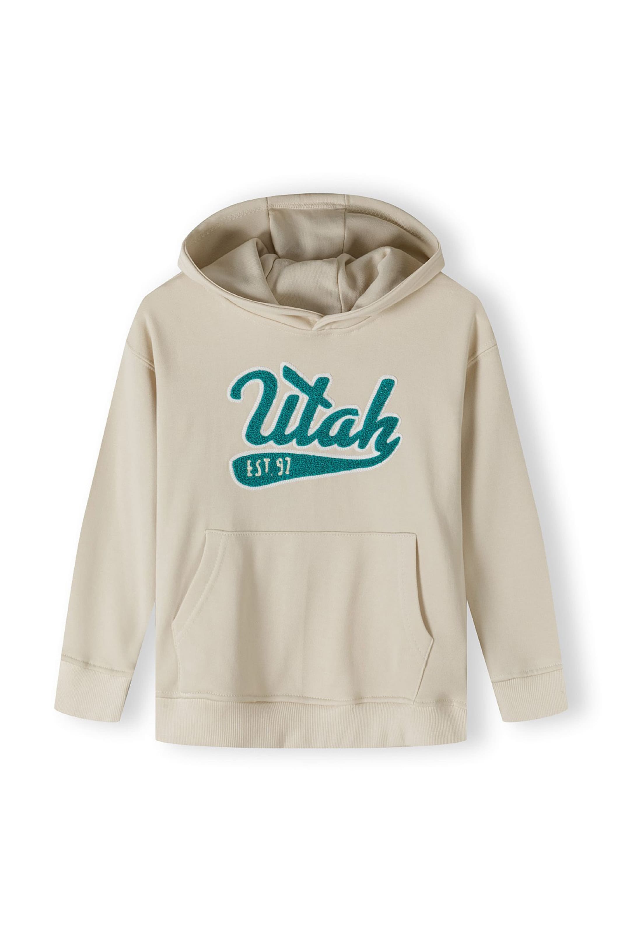 MINOTI Μπλούζα φούτερ σε λευκό: μπροστά