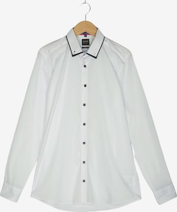 OLYMP Button Up Shirt in 40 in White: front