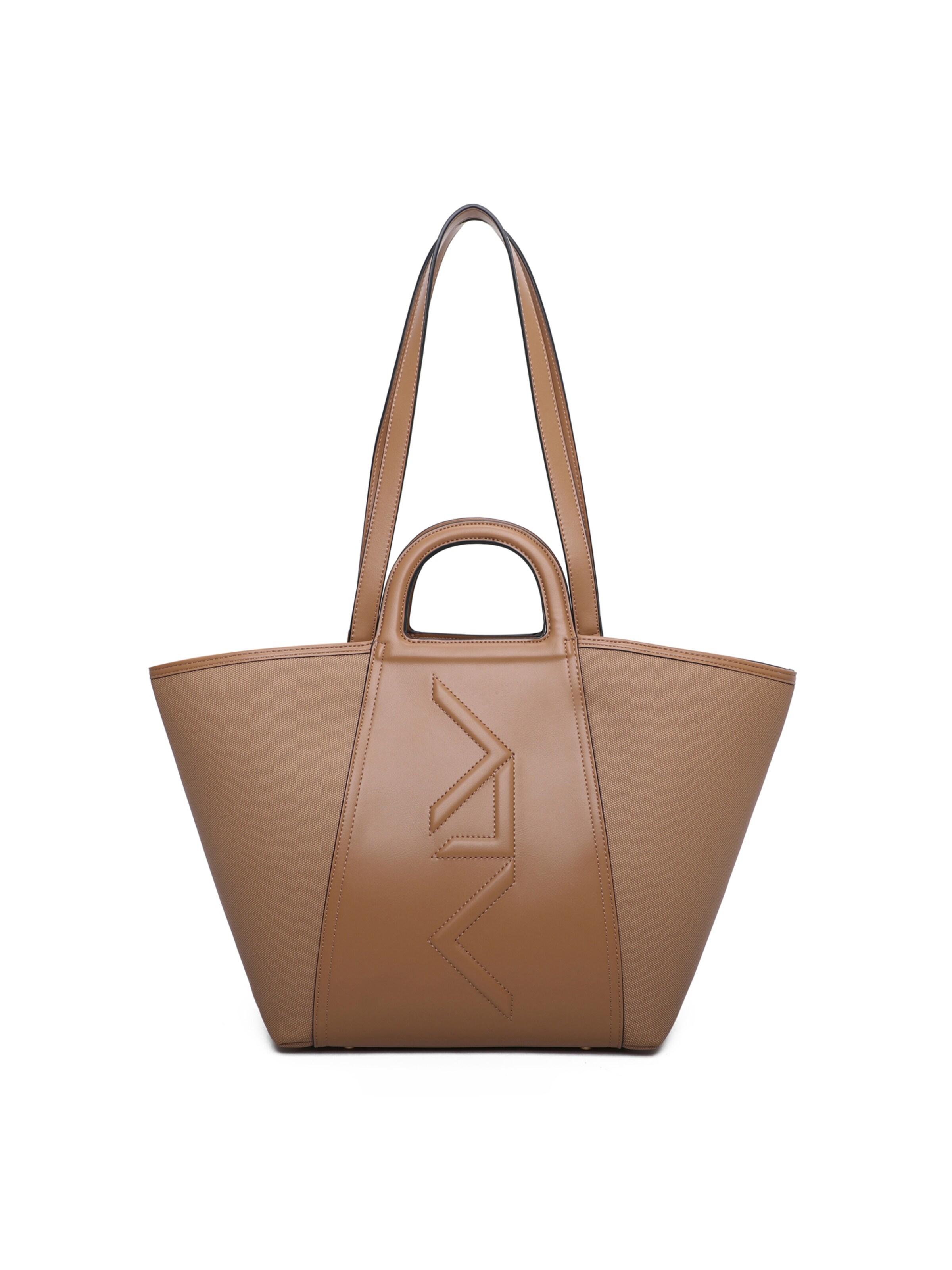 Borsa a spalla 'Borsa a Spalla Donna ALV Polyurethane con Zip e Tracolla Rimovibile' di ALV By Alviero Martini in marrone: frontale