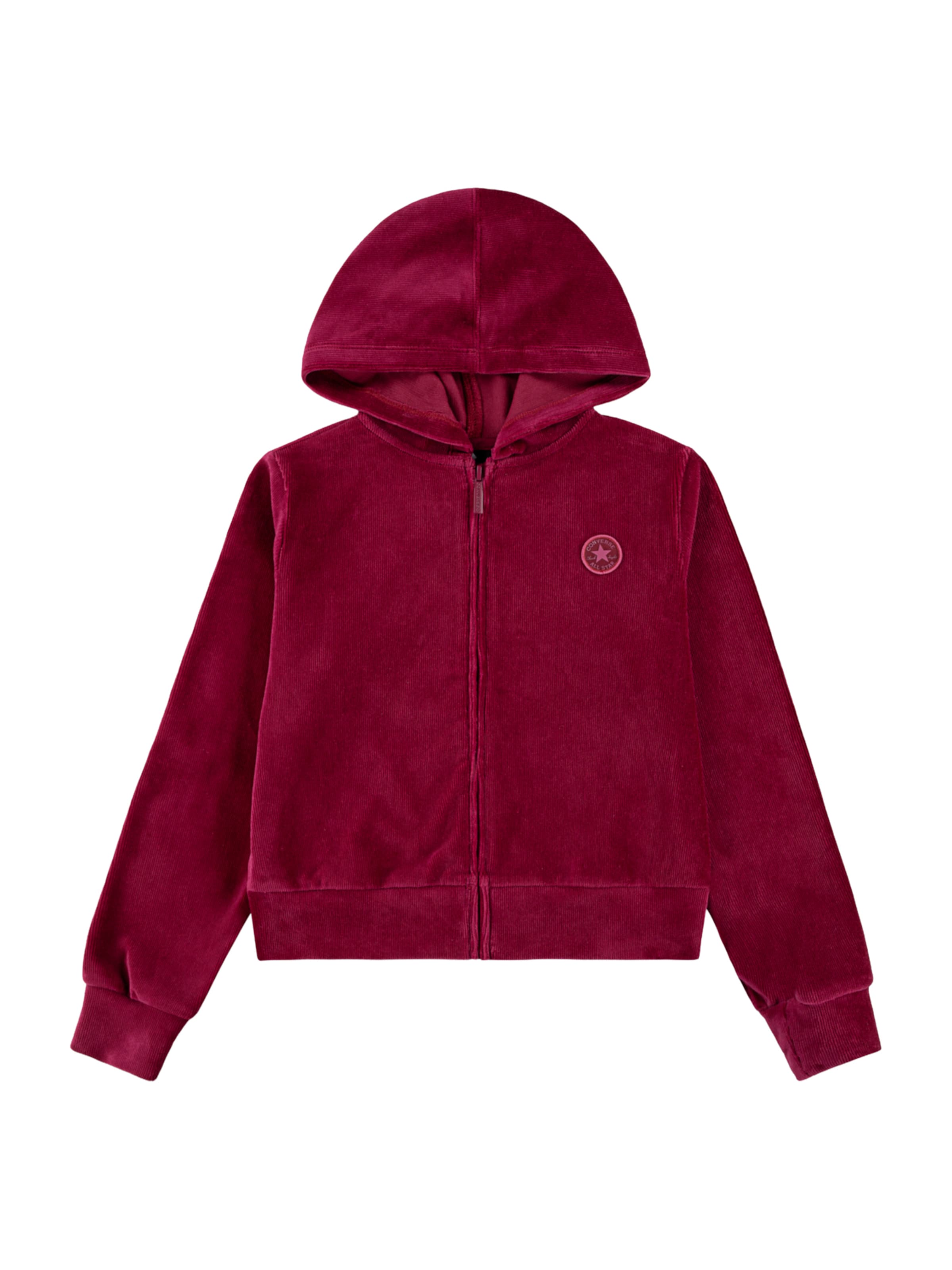 CONVERSE Суичъри с качулка в червено: отпред