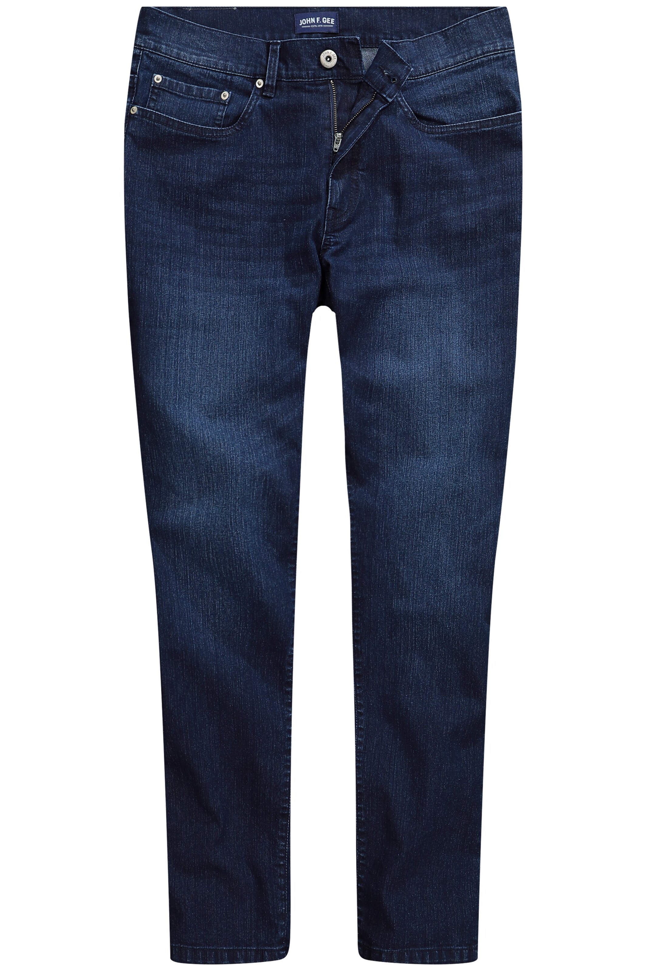 John F. Gee Regular Jeans in Blauw: voorkant
