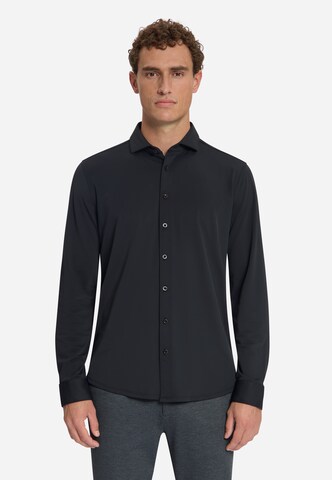 No Excess Regular Fit Hemd 'Sedoc' in Schwarz: Vorderseite