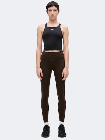Reebok Skinny Sporthose in Braun