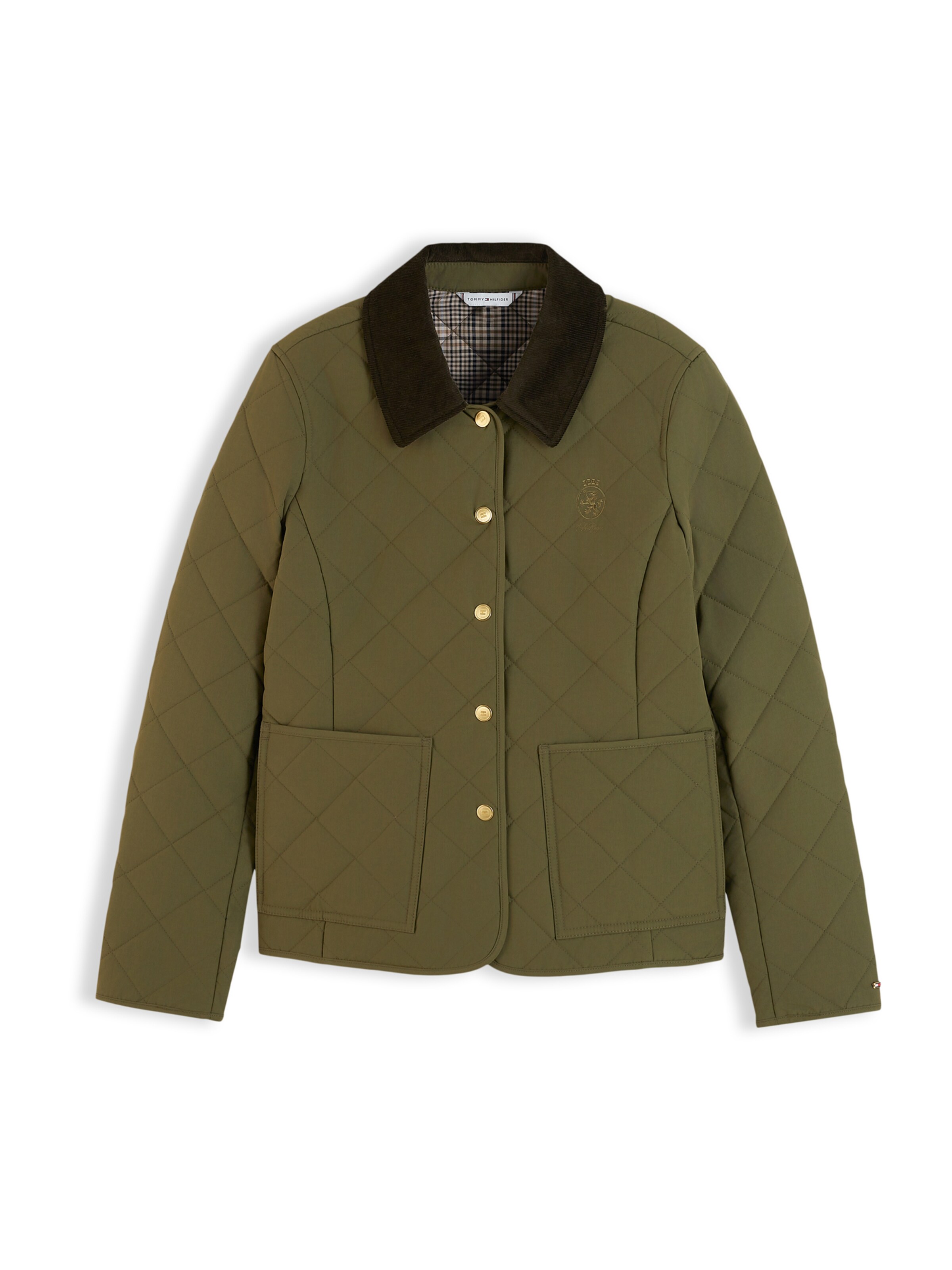 Veste mi-saison TOMMY HILFIGER en vert : devant