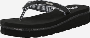 Flip-flops de la s.Oliver pe negru: față