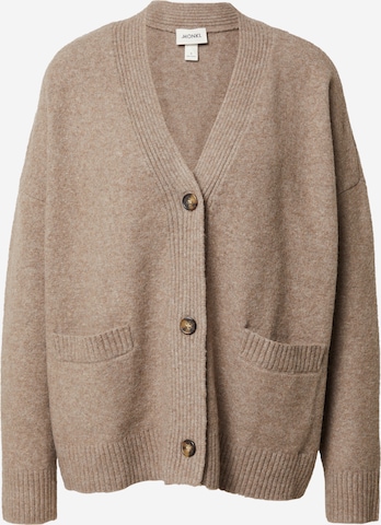 Monki Knit cardigan in Beige: front