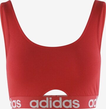 Soutien-gorge ' SCOOP BRALETTE ' ADIDAS SPORTSWEAR en rouge : devant