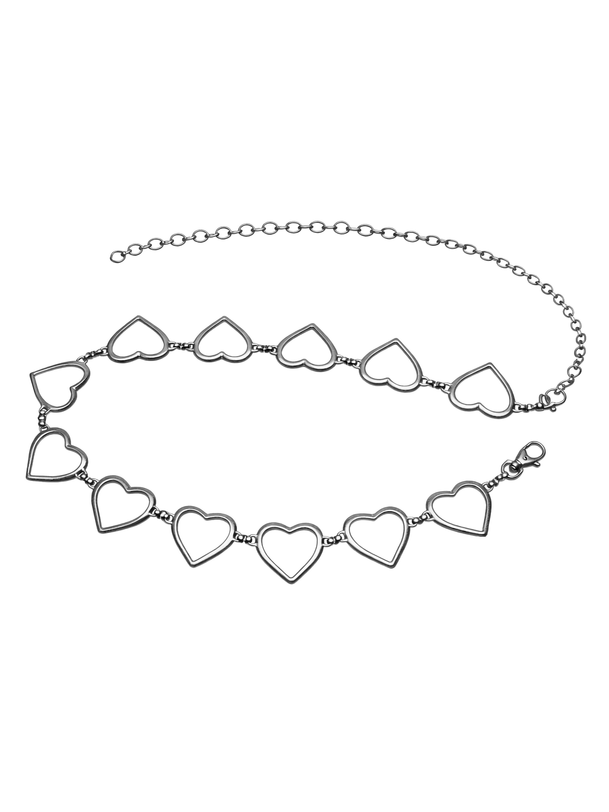 COLLEZIONE ALESSANDRO Belt 'Love' in Silver: front