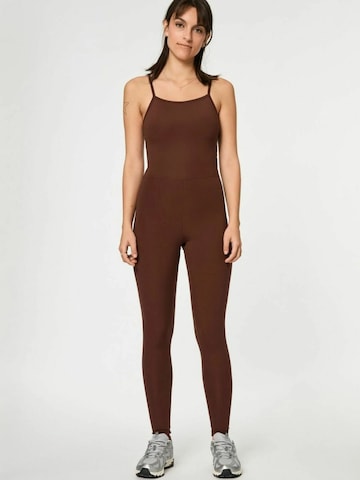 Survêtements 'The Unitard' Girlfriend Collective en marron : devant