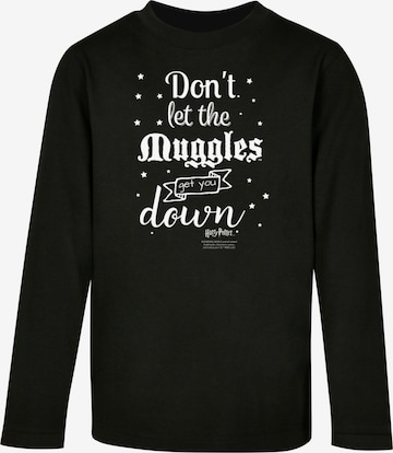 ABSOLUTE CULT Shirt 'Harry Potter - Don't Get The Muggles' in Zwart: voorkant