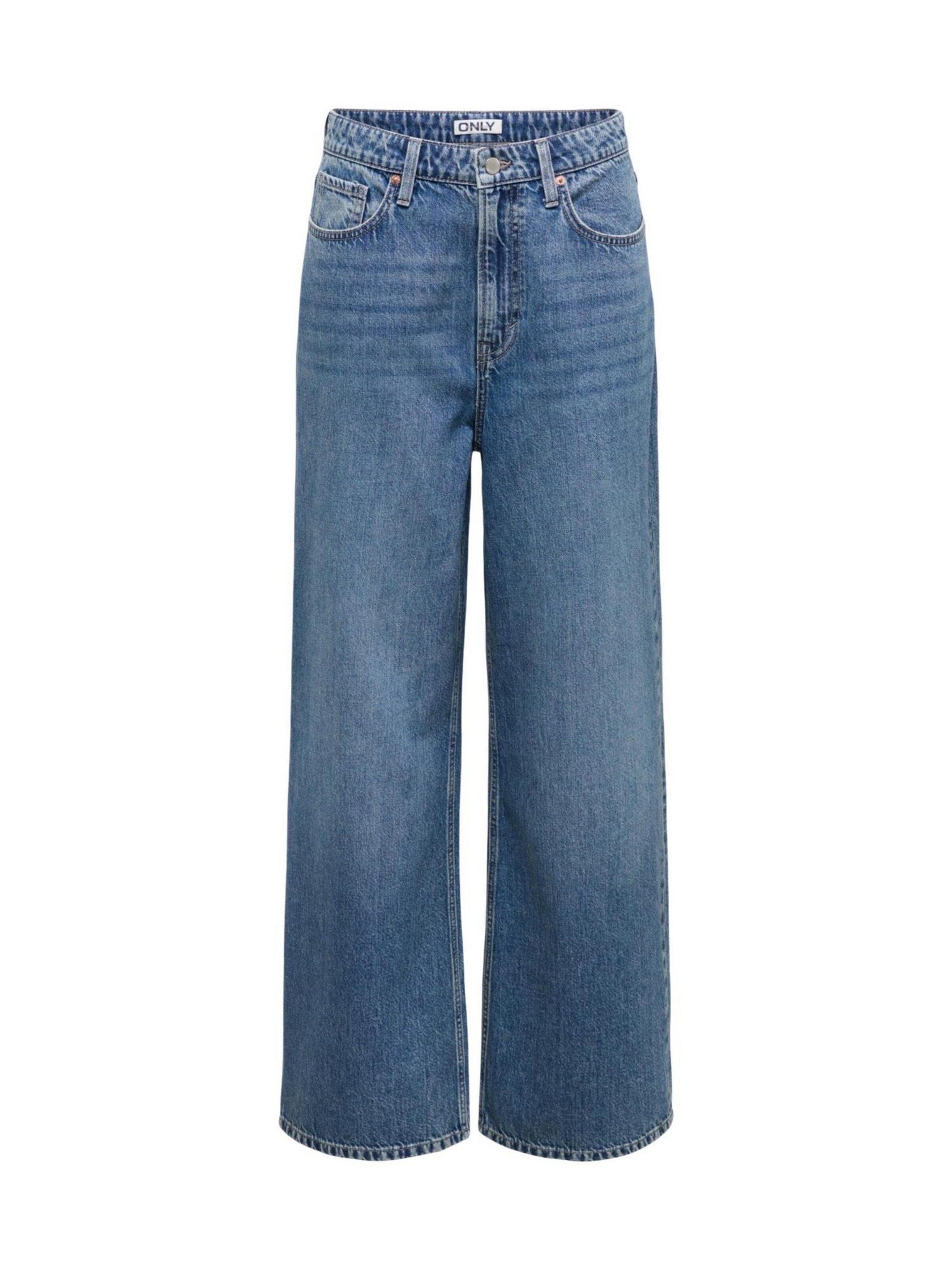 Wide leg Jeans 'Onlsilky Soft Hw Wide Dnm Pim233 Noos 15369052' di ONLY in blu: frontale