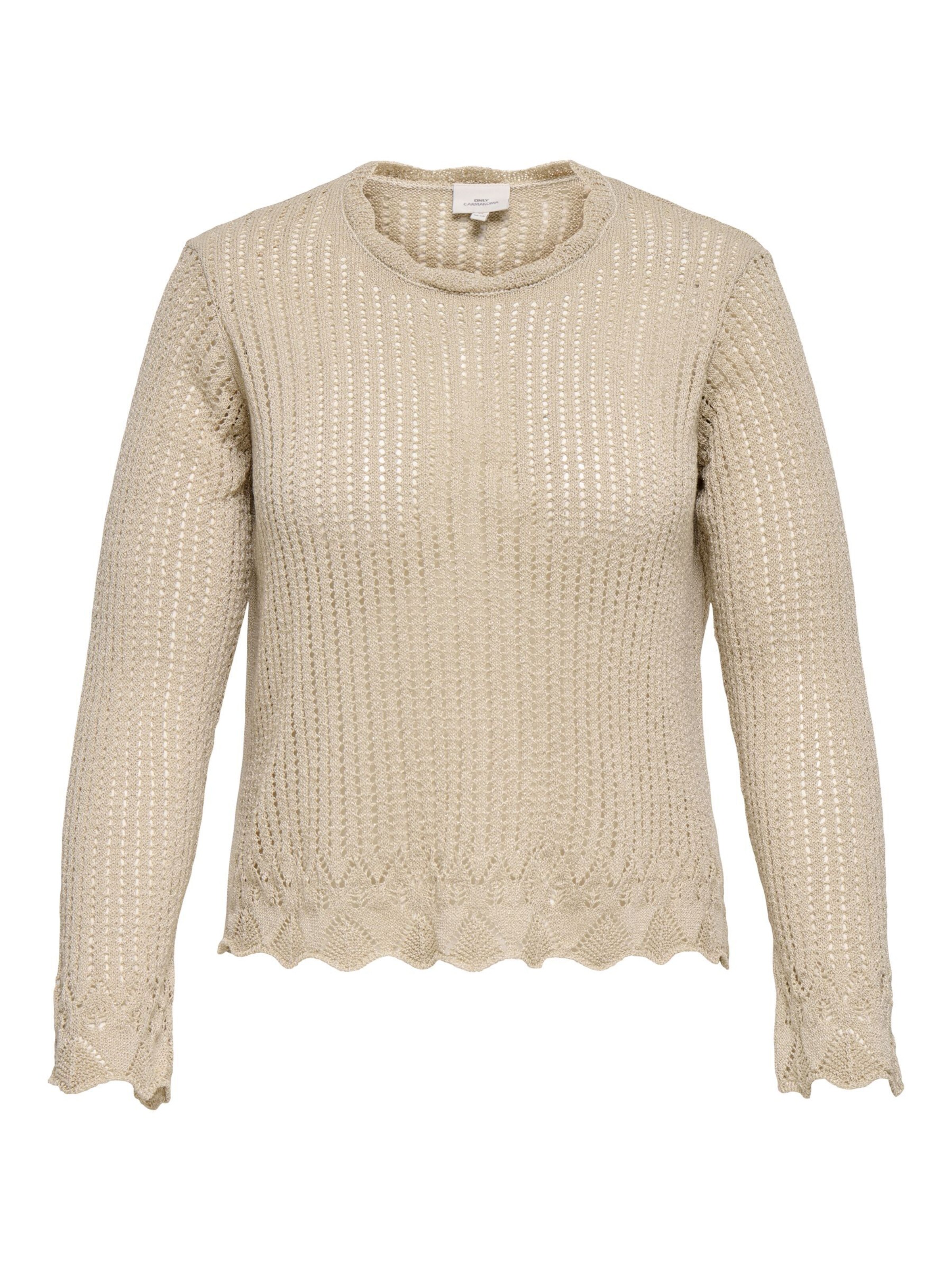 ONLY Carmakoma Sweater 'CAREMMA' in Beige: front