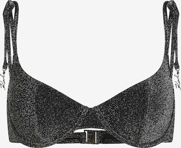 juoda Karl Lagerfeld Trikampė Bikinio viršutinė dalis: priekis