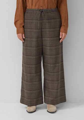 QS Wide Leg Hose in Braun: Vorderseite