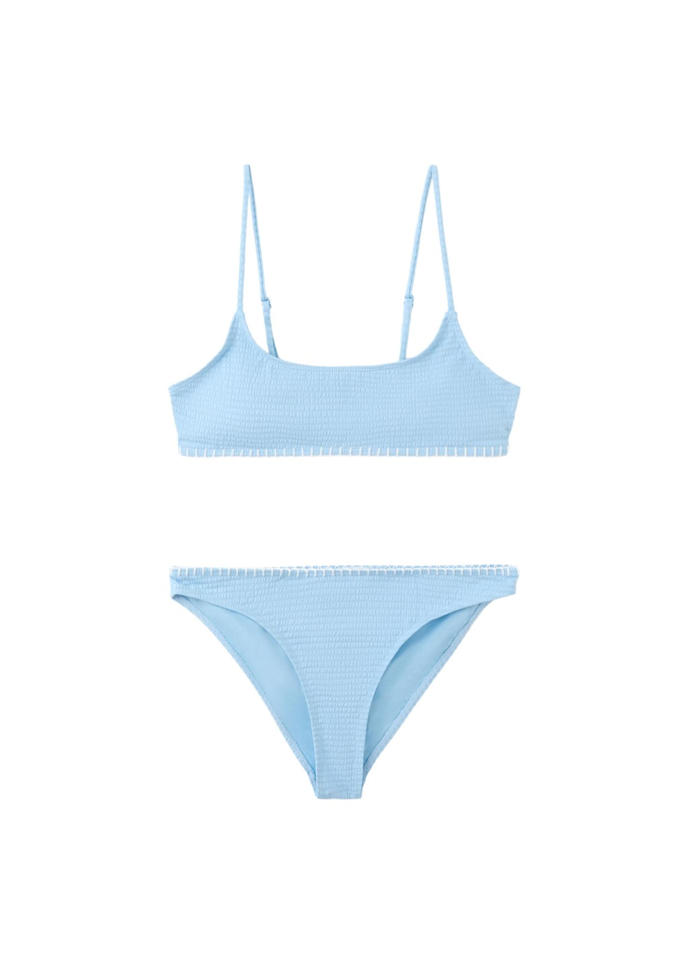 MANGO TEEN Balconette Bikini 'Noah' in Blue: front