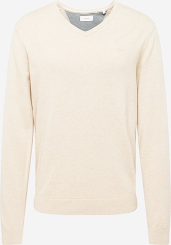 s.Oliver Sweater in Beige: front