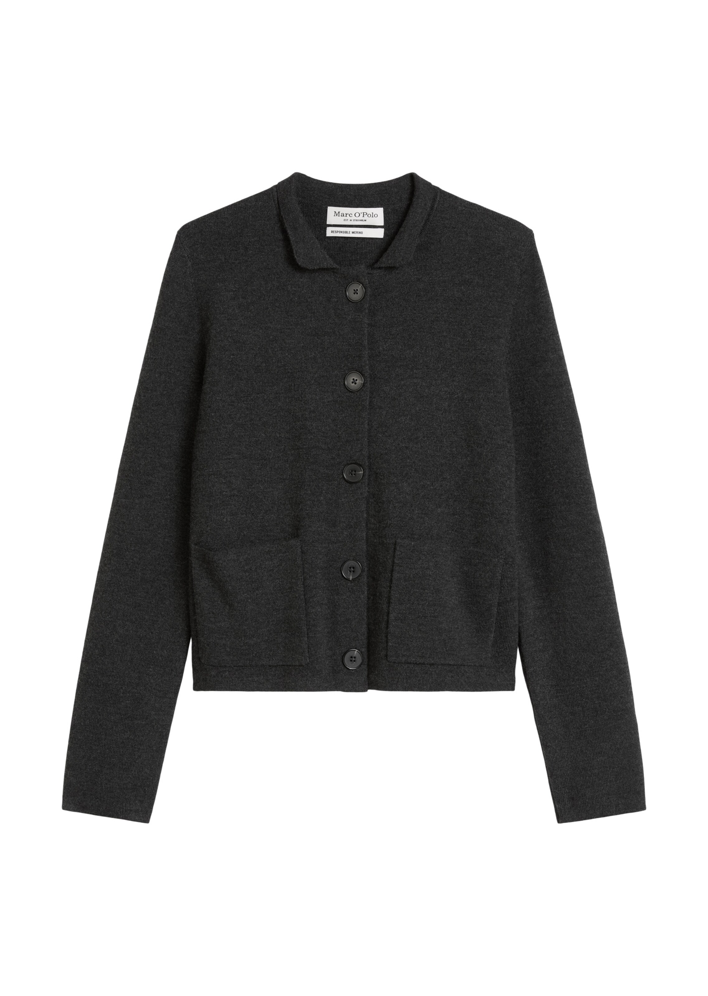 Marc O'Polo Strickjacke in Grau: Vorderseite